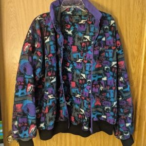Vintage Multicolor  Patterned Fleece